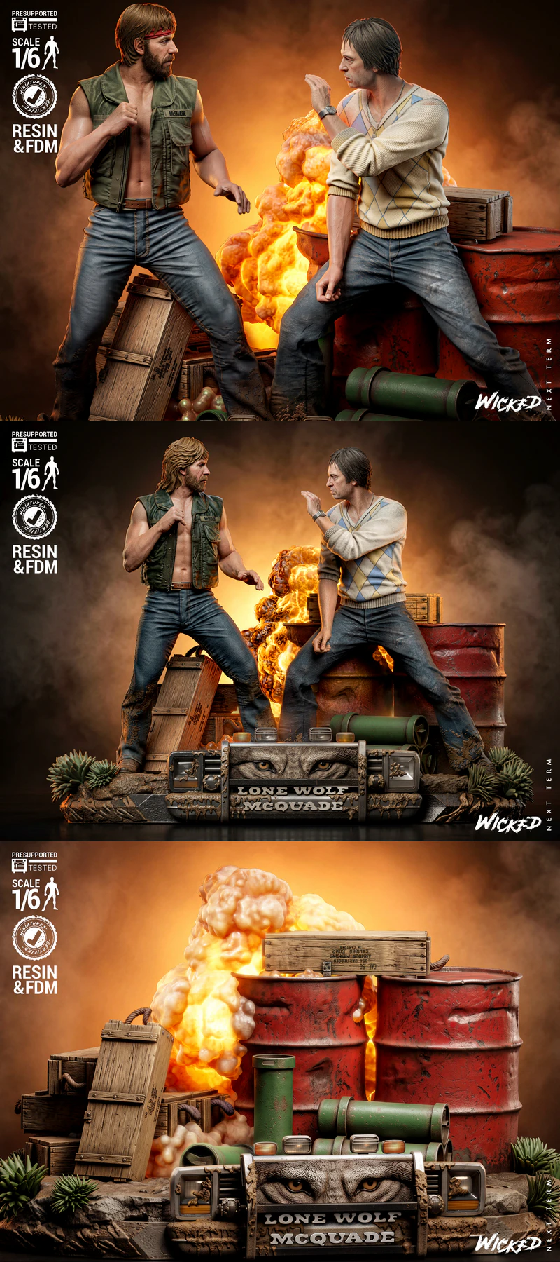 Lone Wolf McQuade Diorama STL model for 3D printing