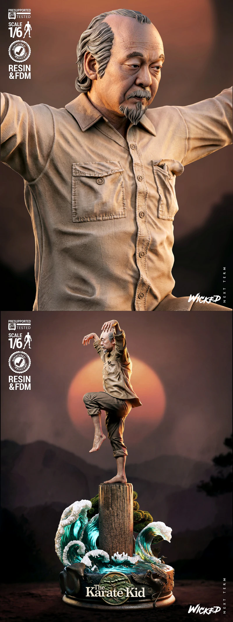 Miyagi Sculpture STL File for 3D Printing STL model for 3D printing