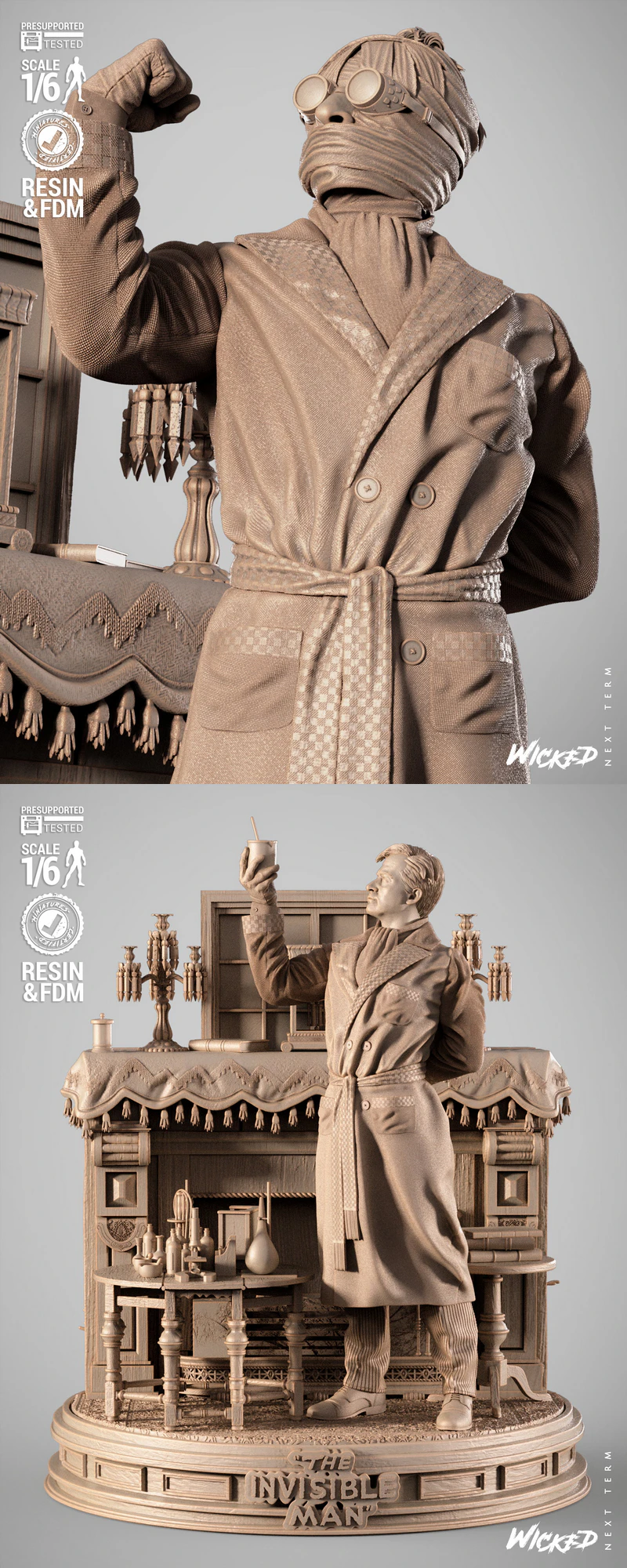 Invisible Man Sculpture STL 3D Printable Model STL model for 3D printing