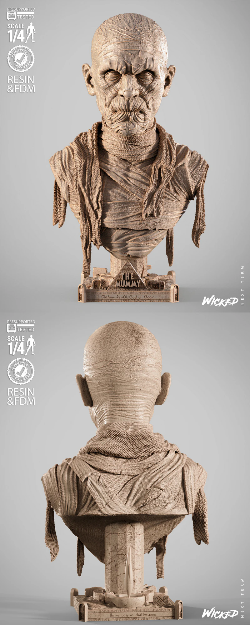 Mummy Portrait 3D Printable STL Bust Model STL model for 3D printing