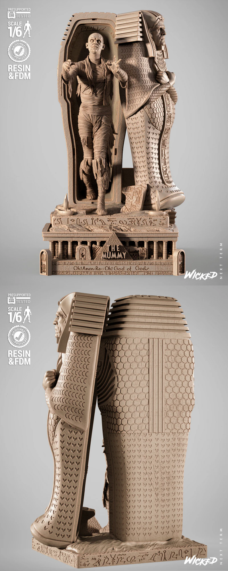 Ancient Egyptian Mummy Sculpture STL File for 3D Printing STL model for 3D printing