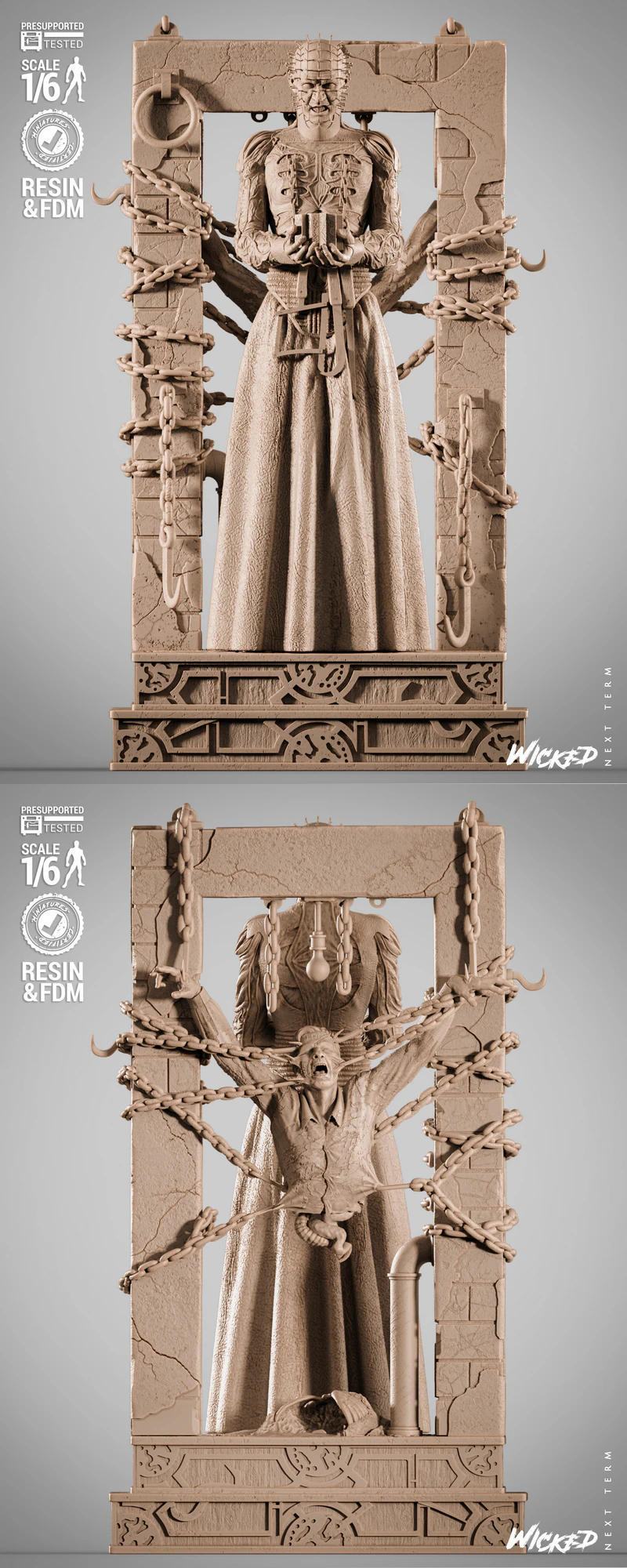 Pinhead Sculpture 3D Printable STL Model STL model for 3D printing
