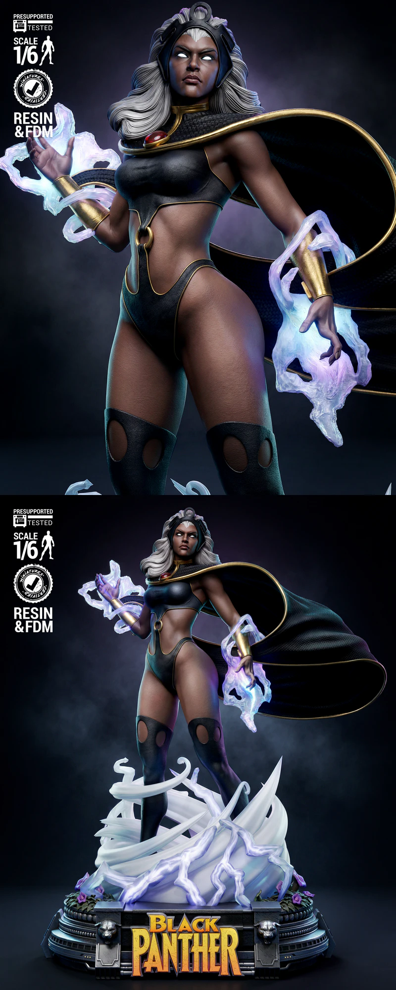 Storm Black Sculpture STL model for 3D printing