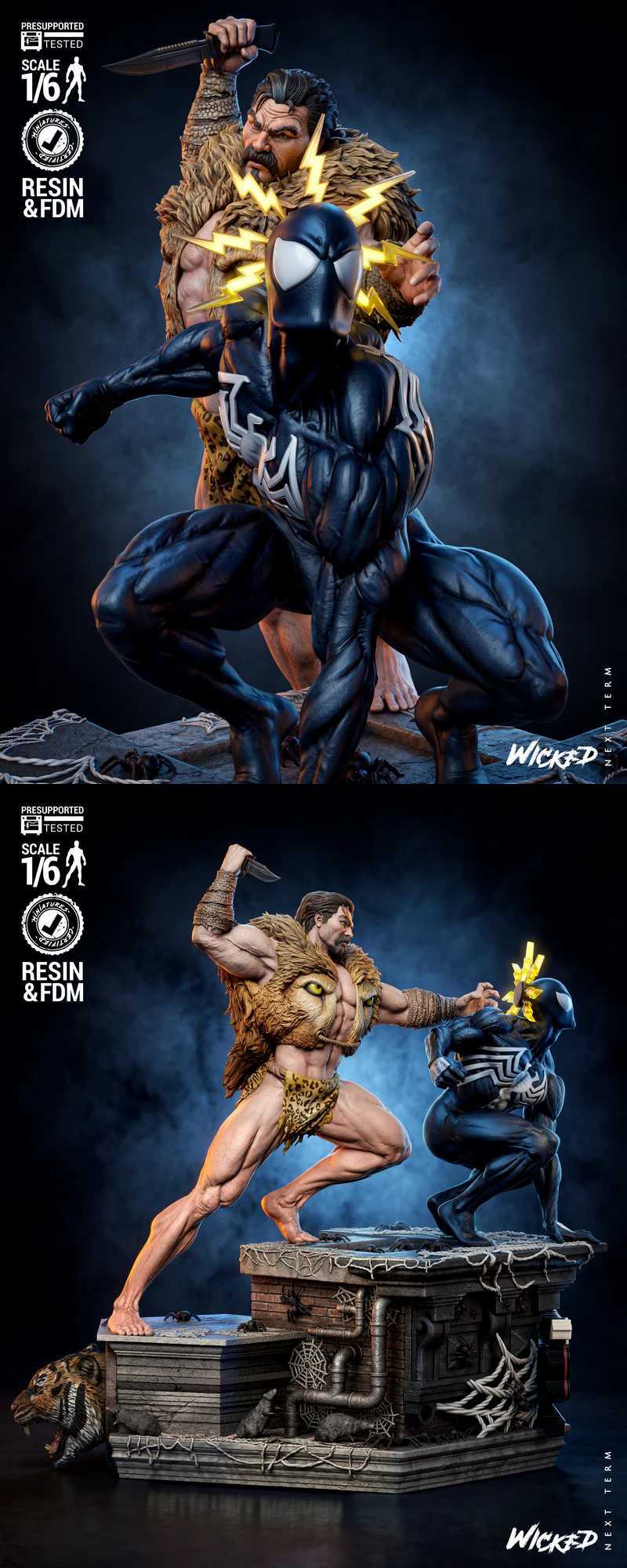 The Last Hunt Spiderman Diorama STL model for 3D printing
