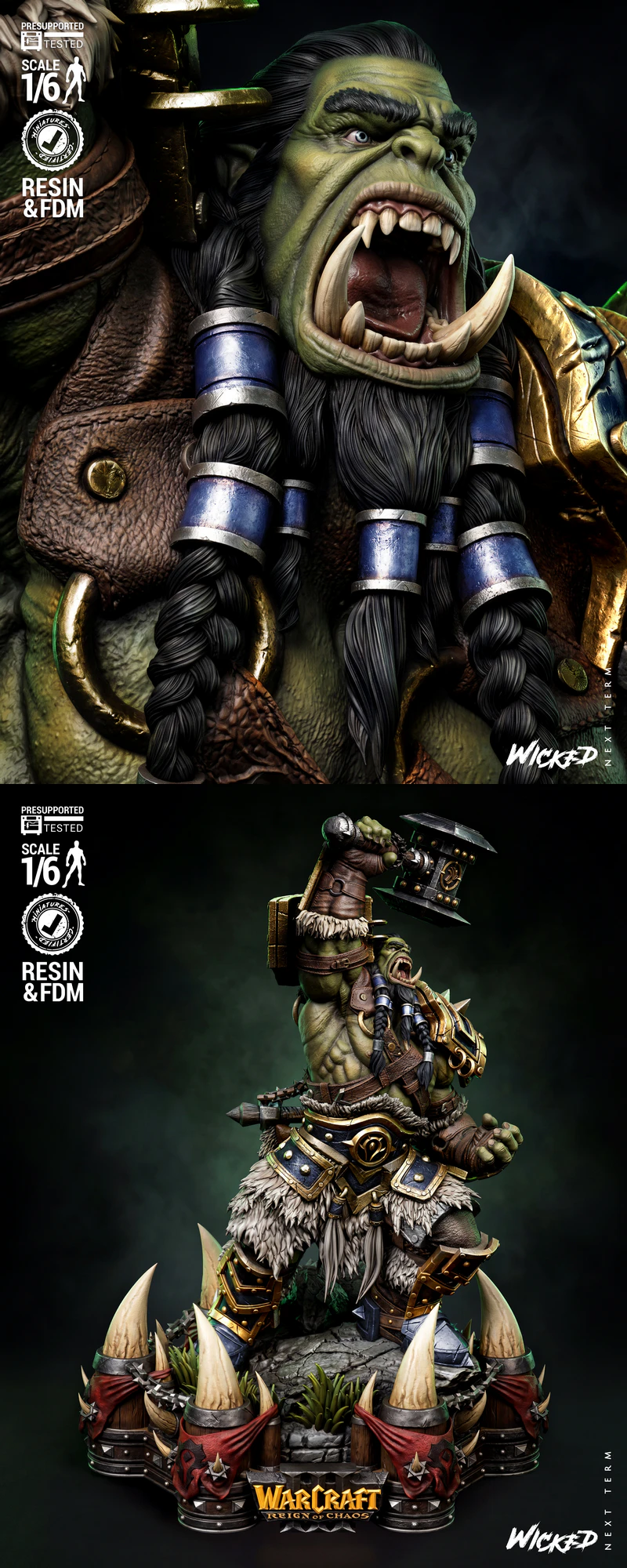 Thrall Sculpture – Warcraft III – Reign of Chaos STL model for 3D printing