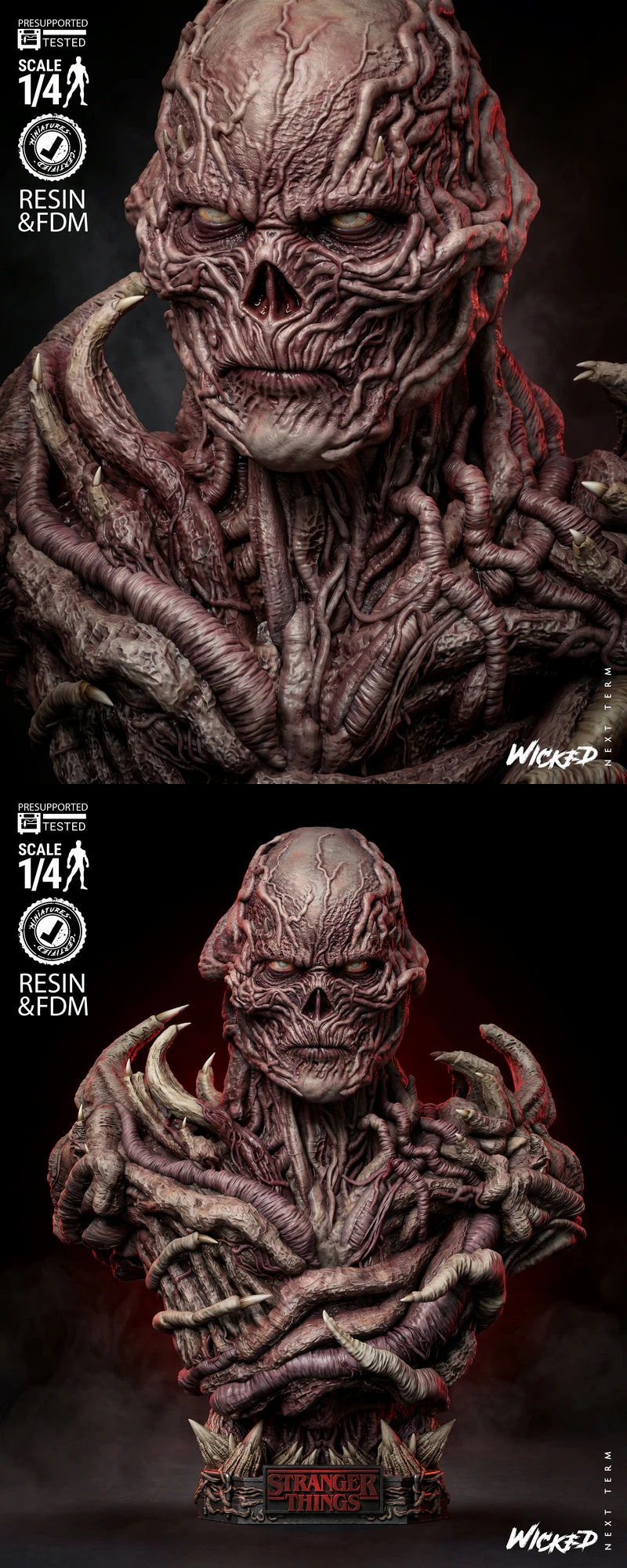 Vecna Portrait Bust STL model for 3D printing