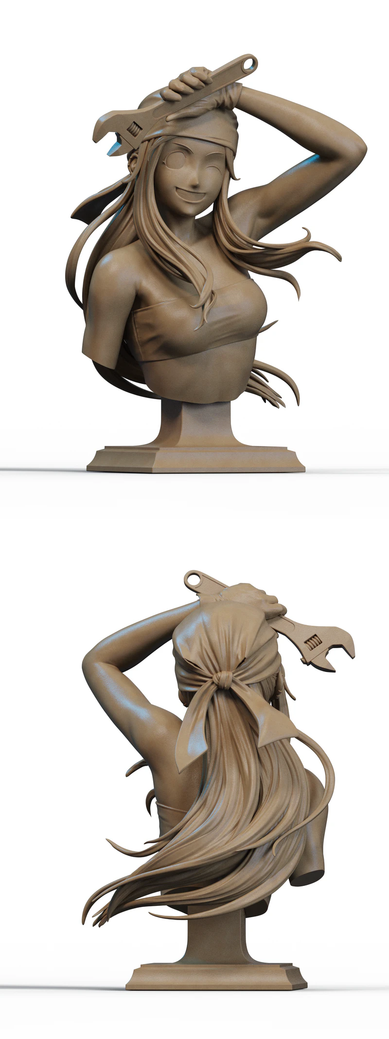 Winry Rockbell 3D Printable Bust STL File STL model for 3D printing