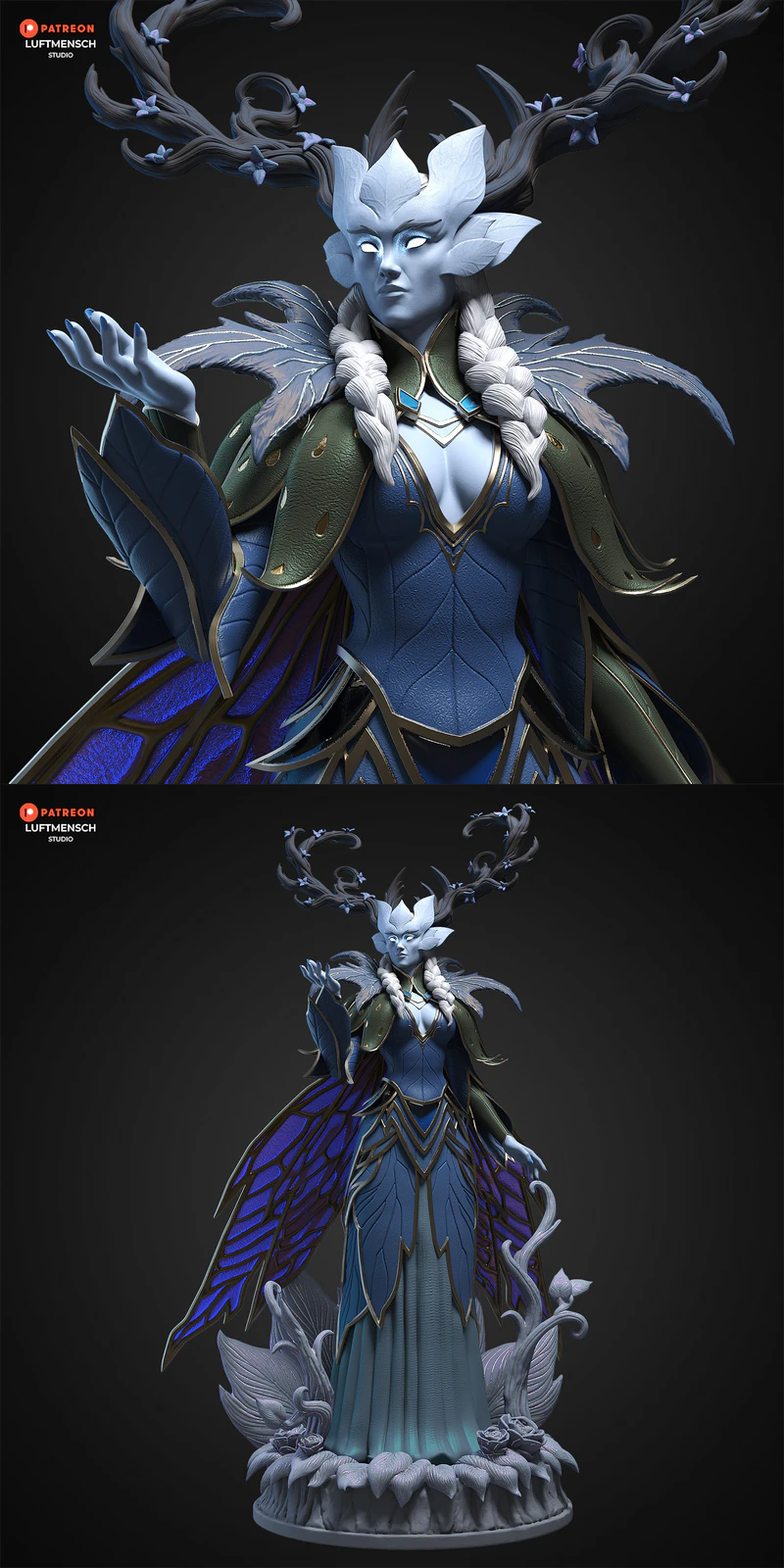 Winter Queen STL Figure for 3D Printing STL model for 3D printing
