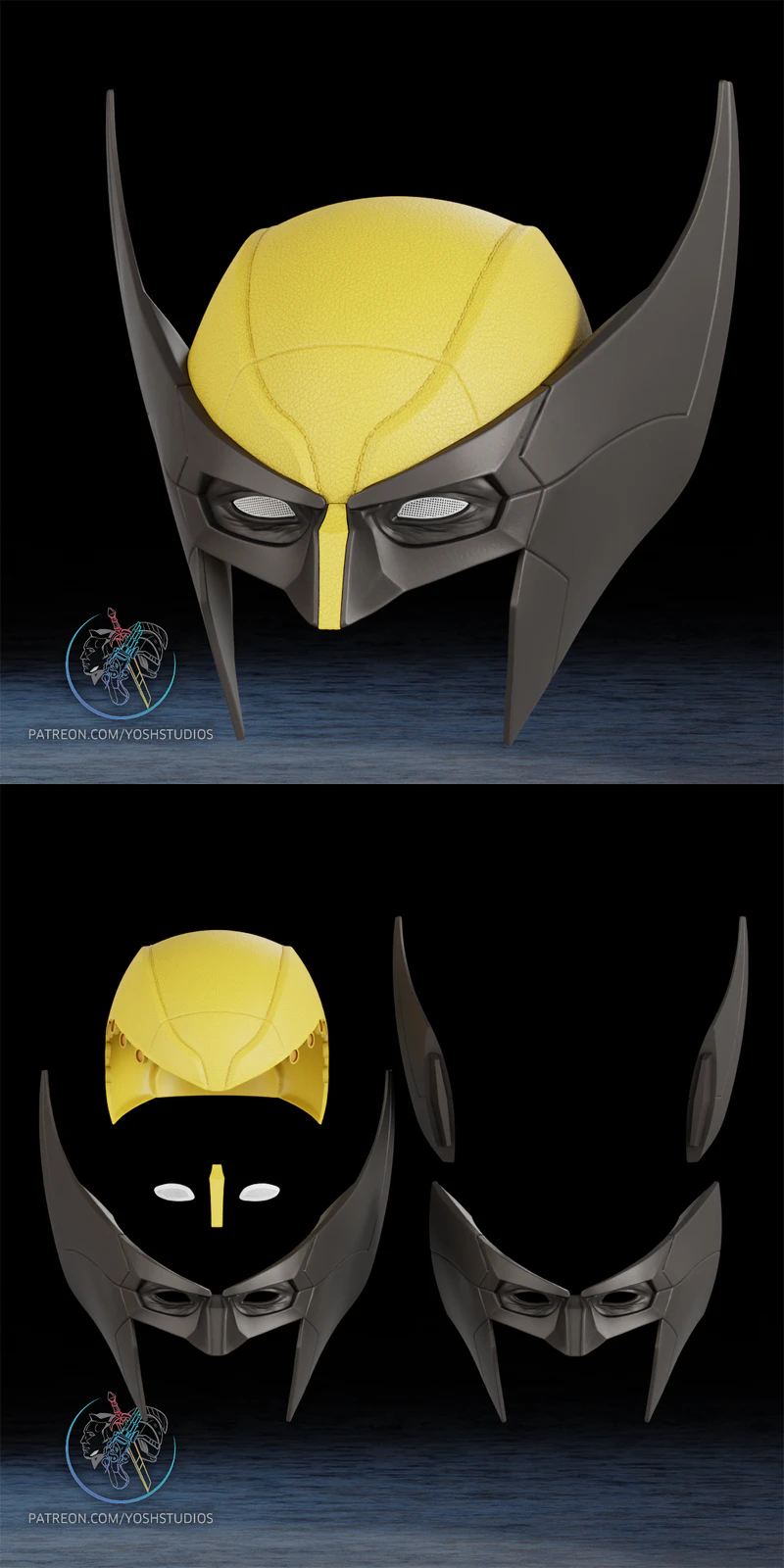 Wolverine PS5 Helmet STL File for 3D Printing STL model for 3D printing