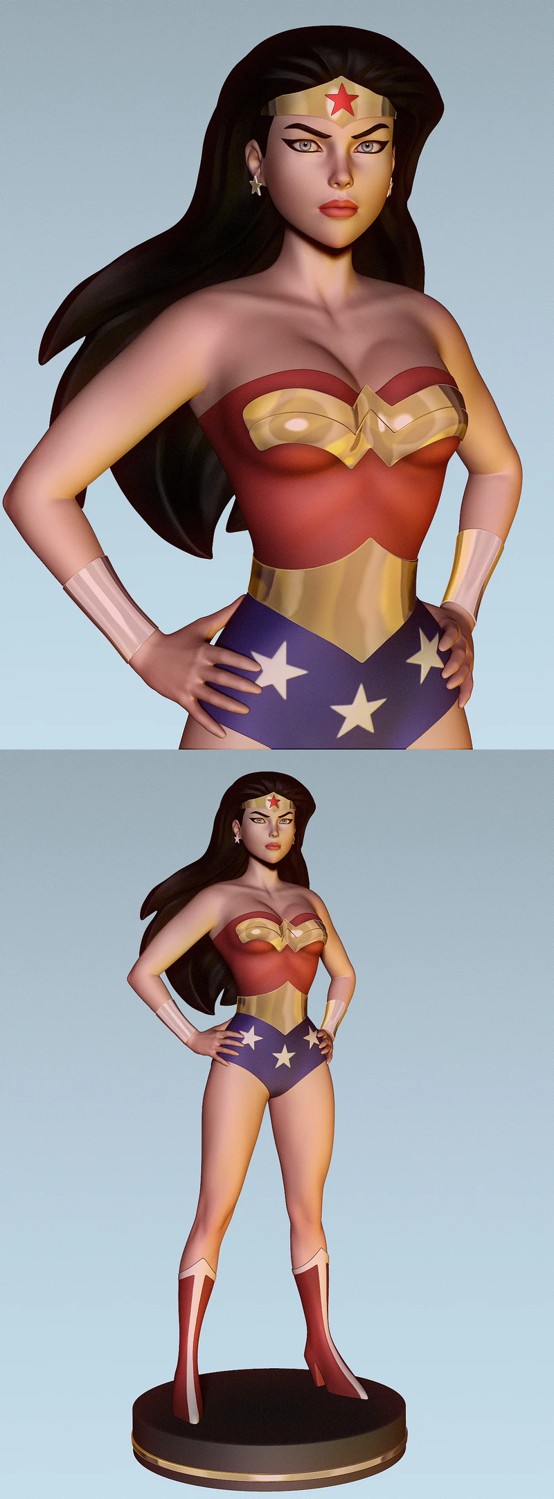 Wonder Woman STL model for 3D printing