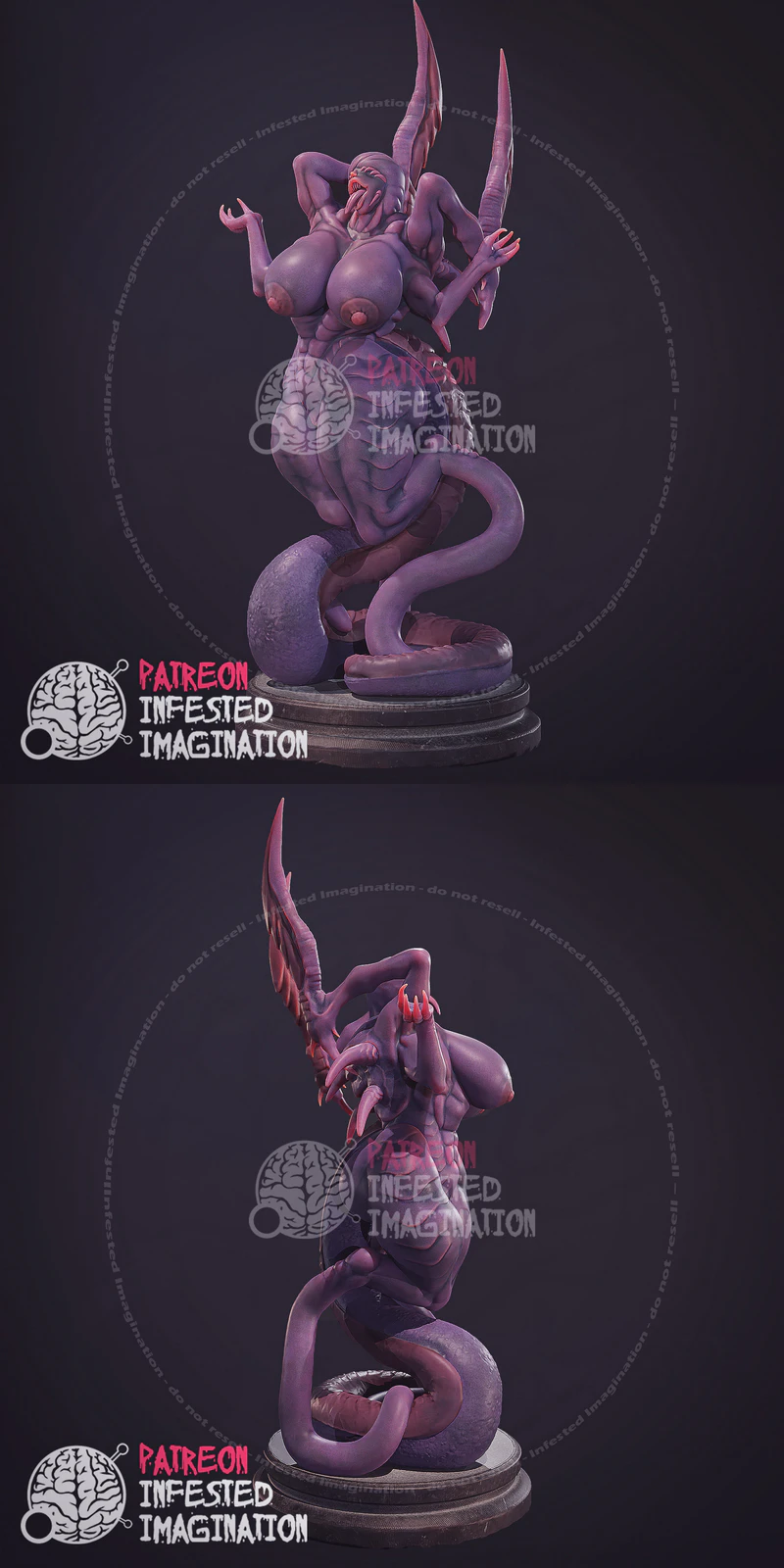 Wraith Creature figurine STL model for 3D printing