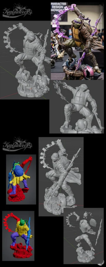 X-TURTLES – DONATELLO GAMBIT STL model for 3D printing