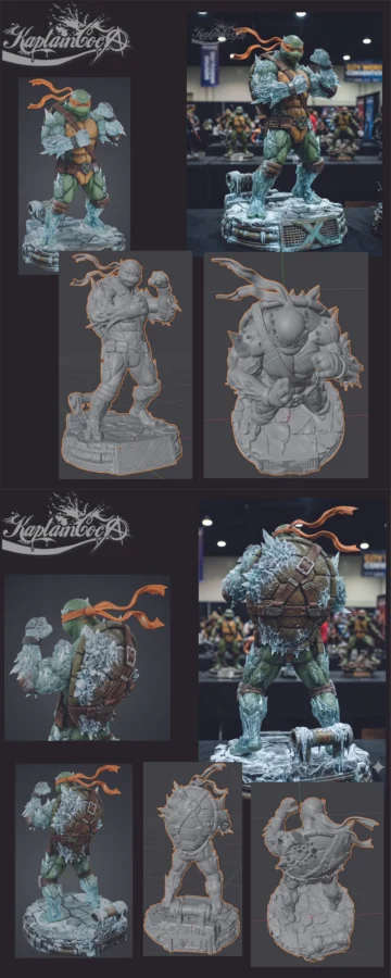 X-TURTLES – ICE MICHELANGELO STL model for 3D printing