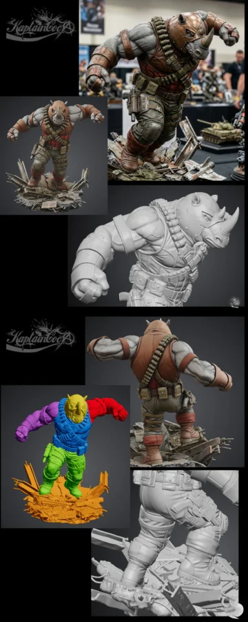 X-TURTLES – ROCKSTEADY JUGGERNAUT STL model for 3D printing
