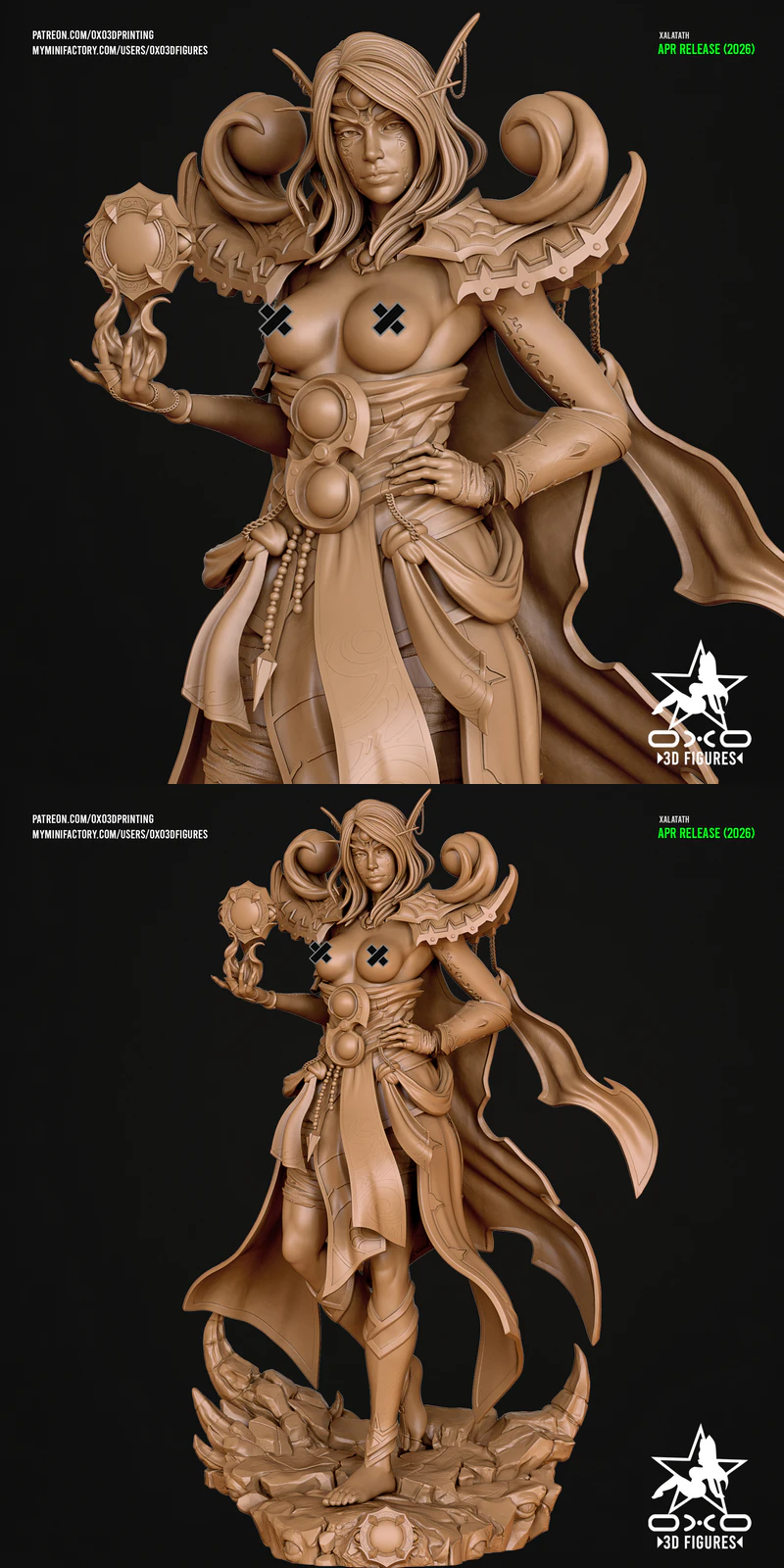 Xalatath Miniature Figure Extra STL model for 3D printing