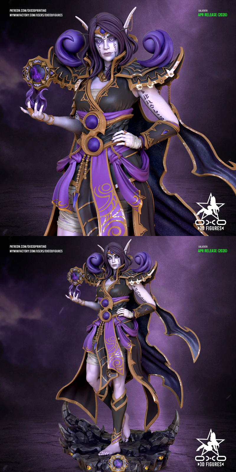 Xalatath Miniature Figure STL model for 3D printing