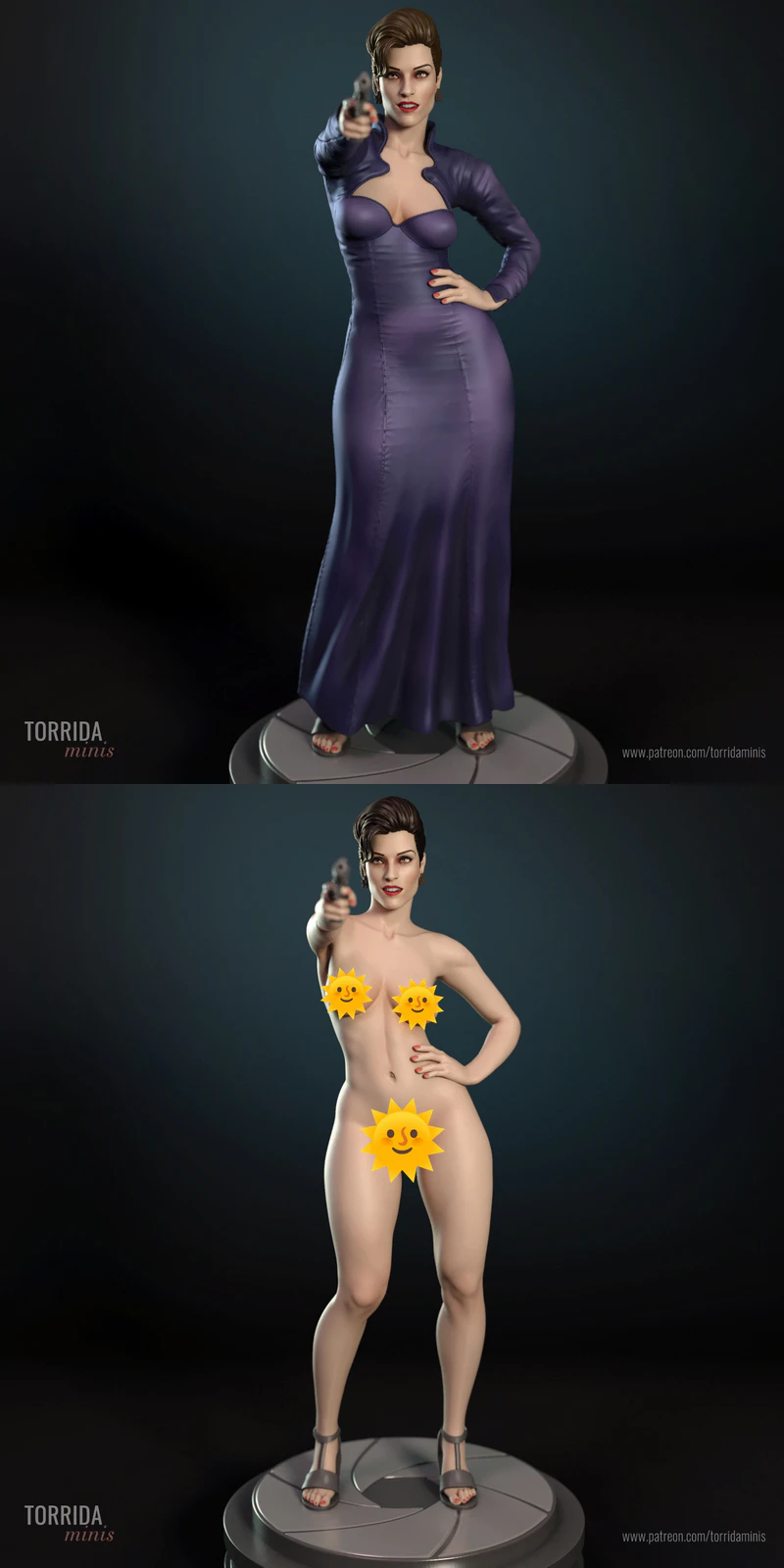 Xenia Onatopp from Goldeneye STL model for 3D printing