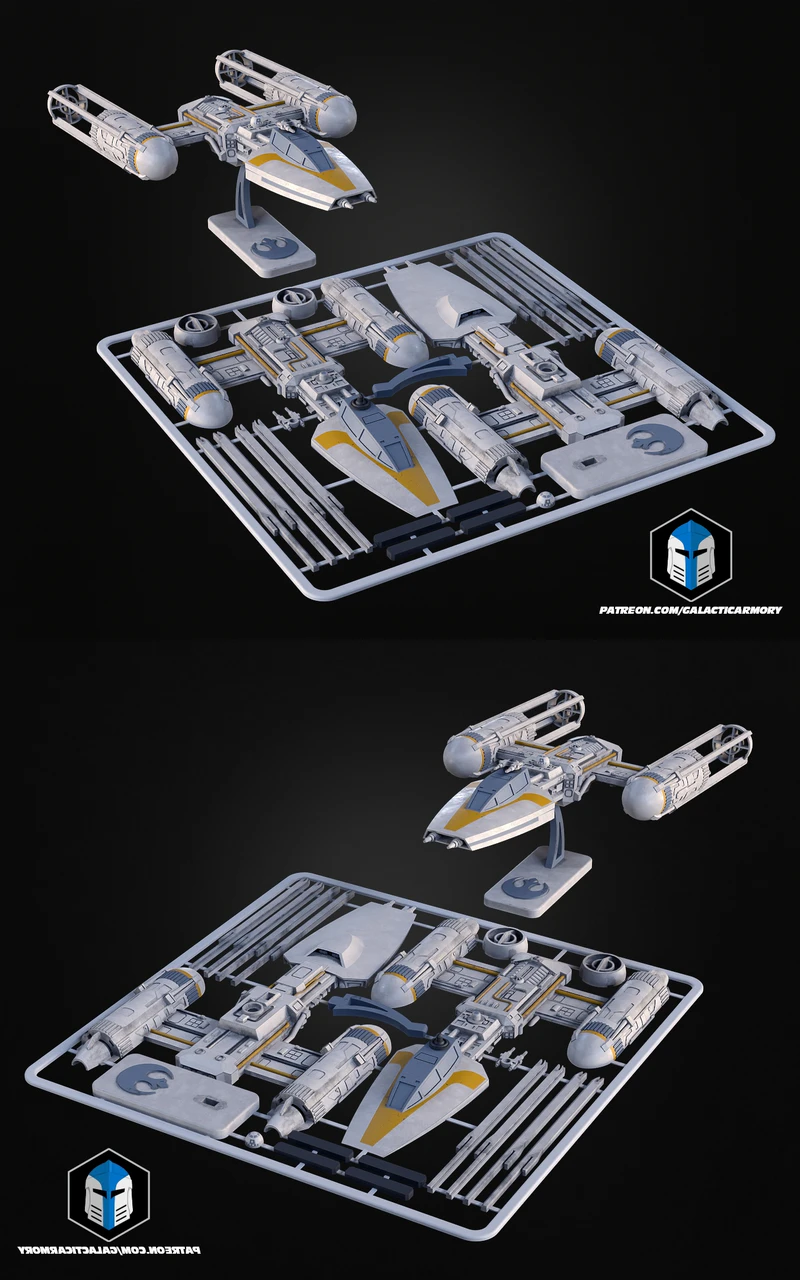 Y-Wing Kit Card STL 3D Printable STL model for 3D printing