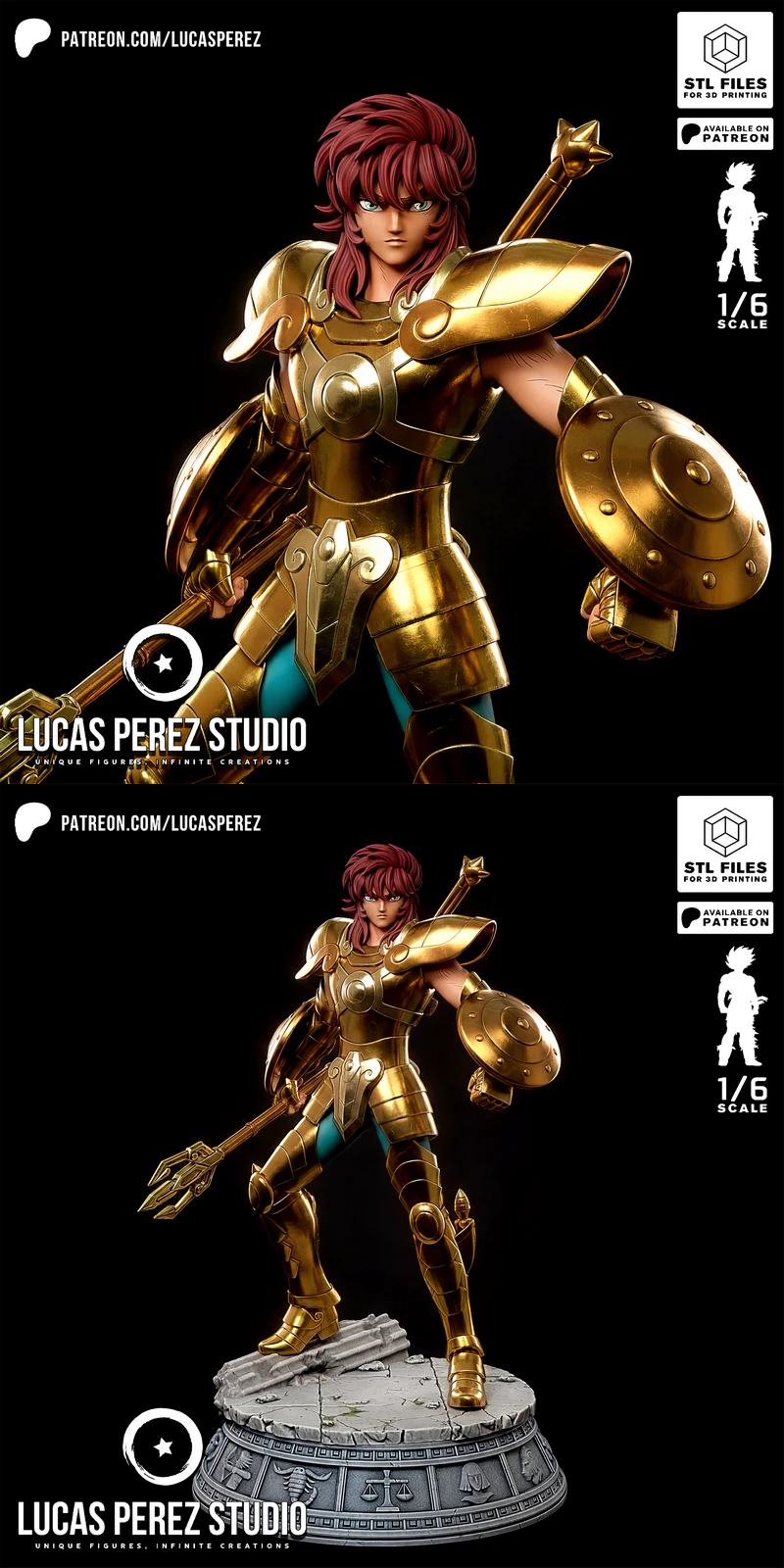 YOUNG DOHKO DE LIBRA – Saint Seiya STL model for 3D printing