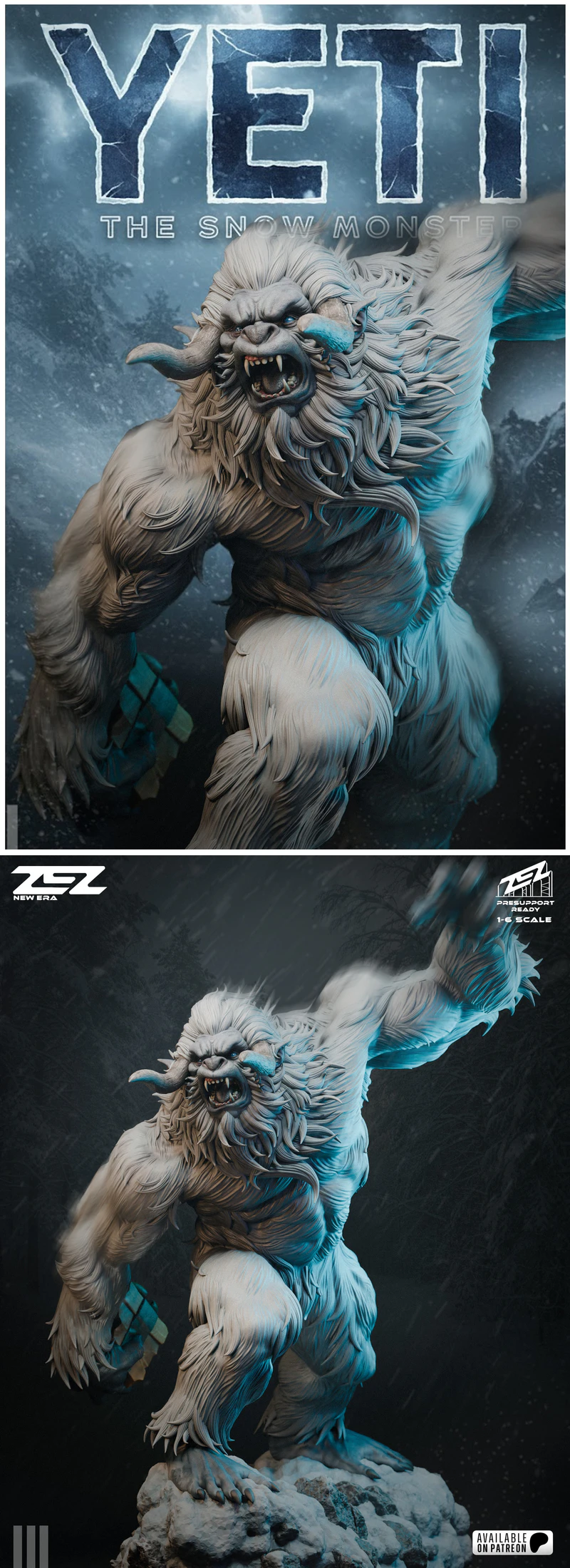 Yeti Creature STL File for 3D Printing STL model for 3D printing