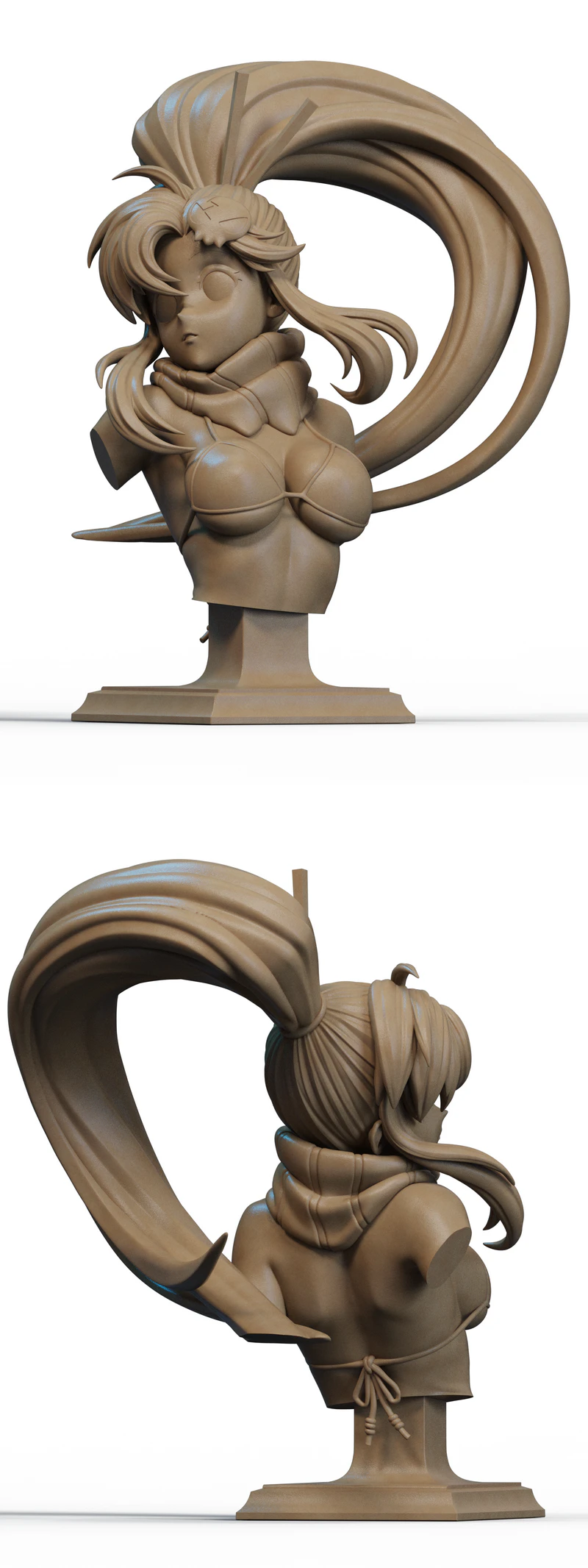 Yoko Littner STL Bust for 3D Printing STL model for 3D printing