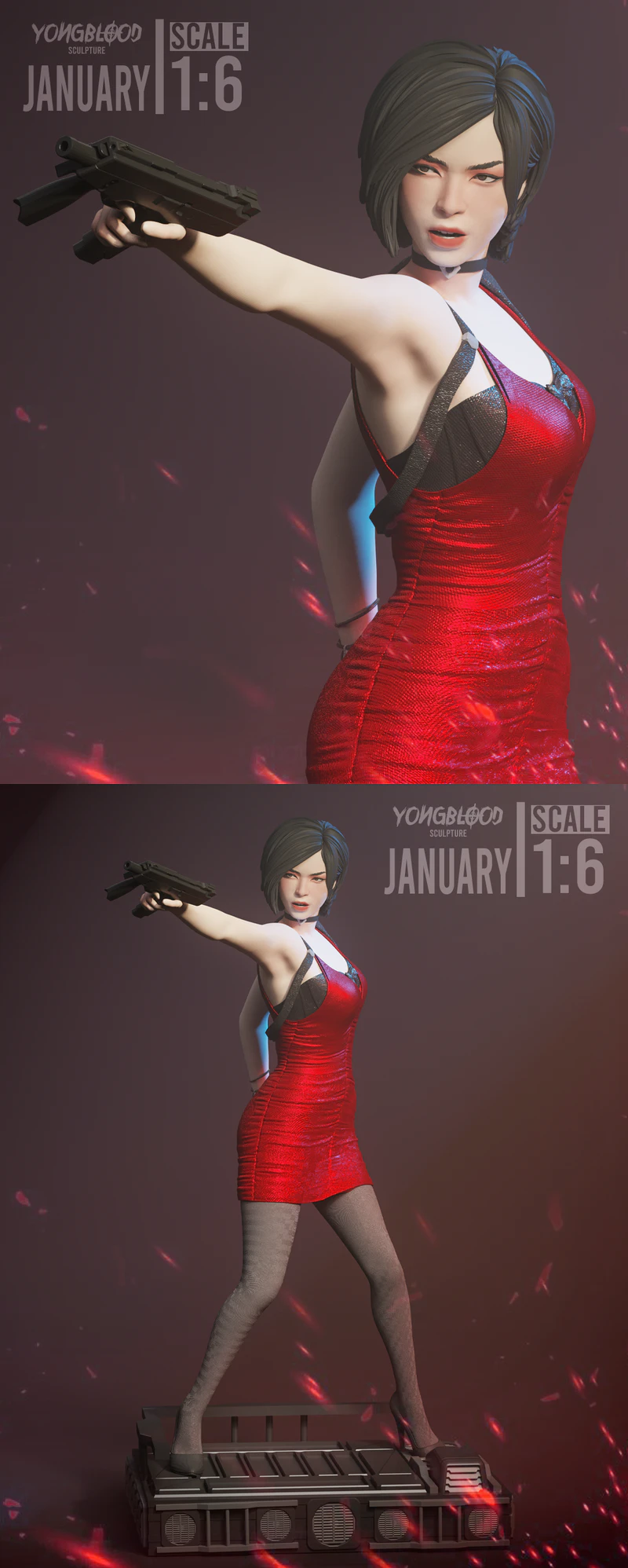 Ada Wong Resident Evil 2 STL model for 3D printing