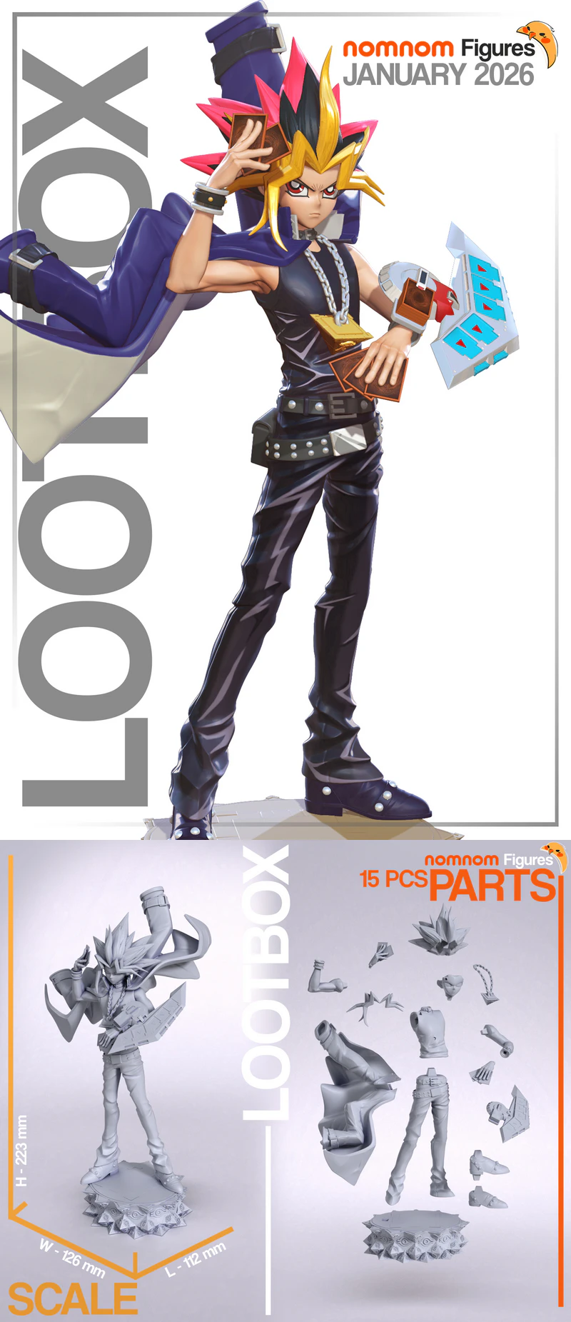 Yugi Muto – Yu-gi-oh STL File for 3D Printing STL model for 3D printing