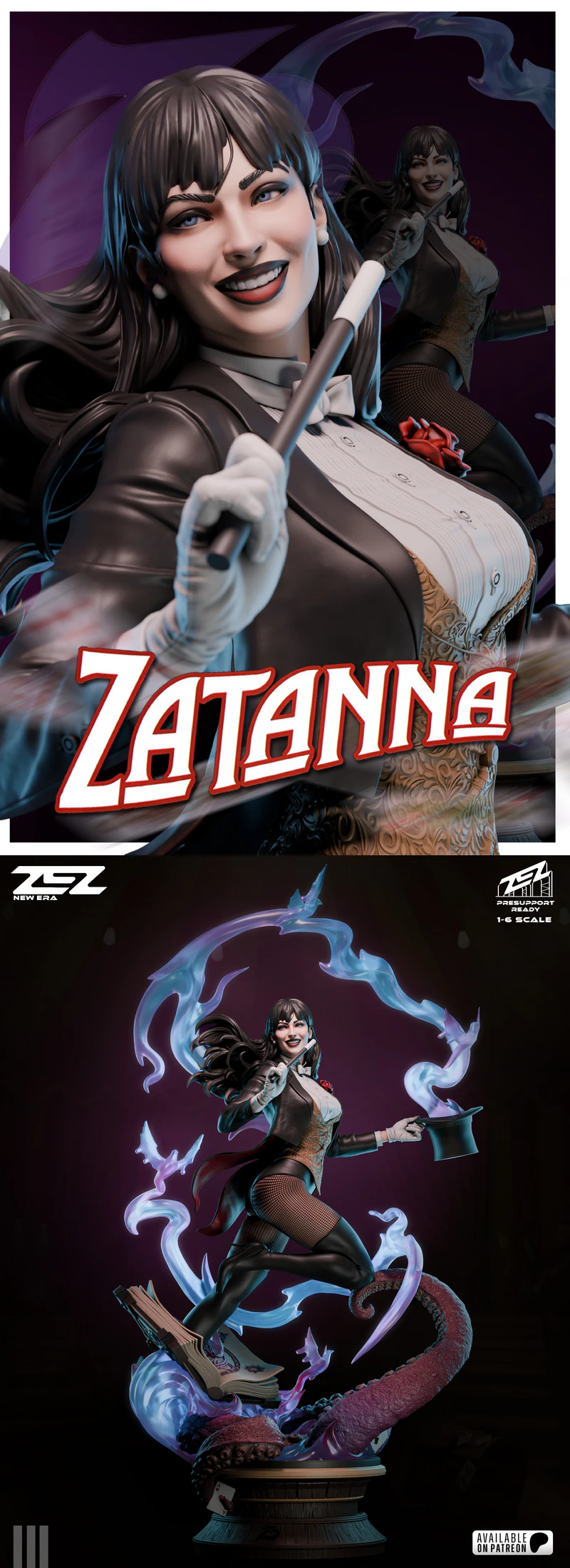 ZATANA 3D Printable Figure STL File STL model for 3D printing