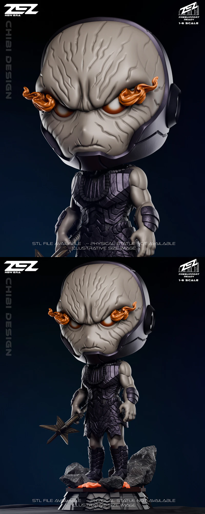 Chibi Darkseid STL 3D Printable Figure STL model for 3D printing