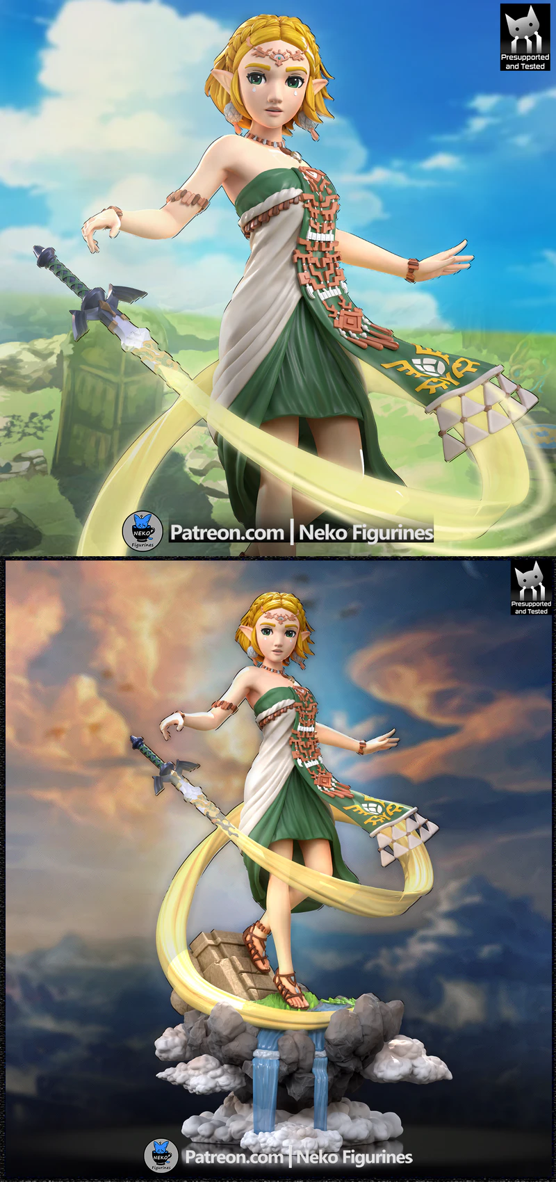 Zelda 3D Printable STL Figure for Resin Printer STL model for 3D printing