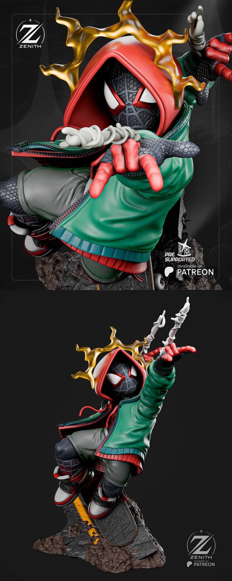 Miles Morales Marvel 3D Printable STL Model STL model for 3D printing