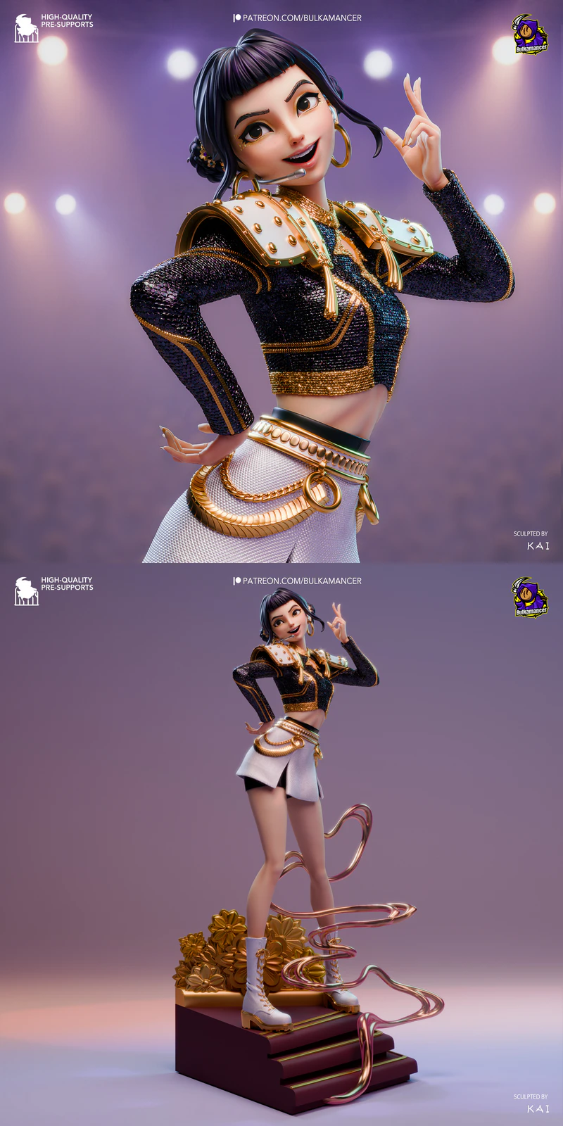 Zoey KPop Demon Hunter – 3D Printable STL Miniature STL model for 3D printing