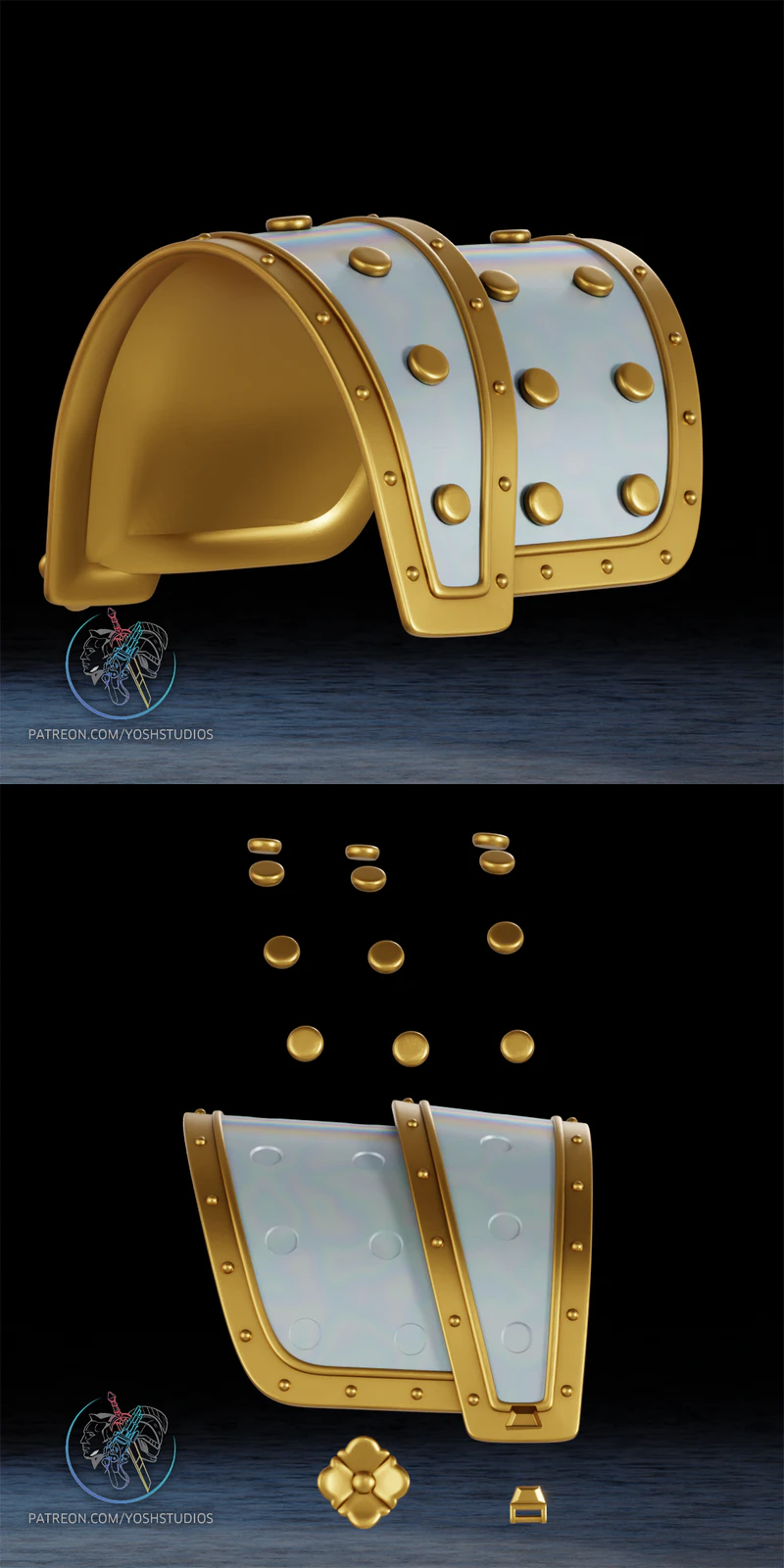 Zoey Shoulder Armor STL File for 3D Printer STL model for 3D printing