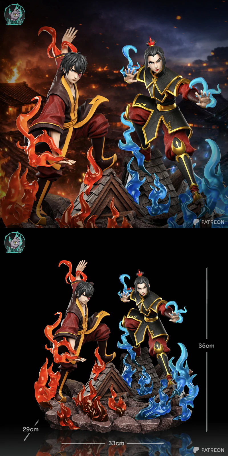 Zuko x Azula STL model for 3D printing