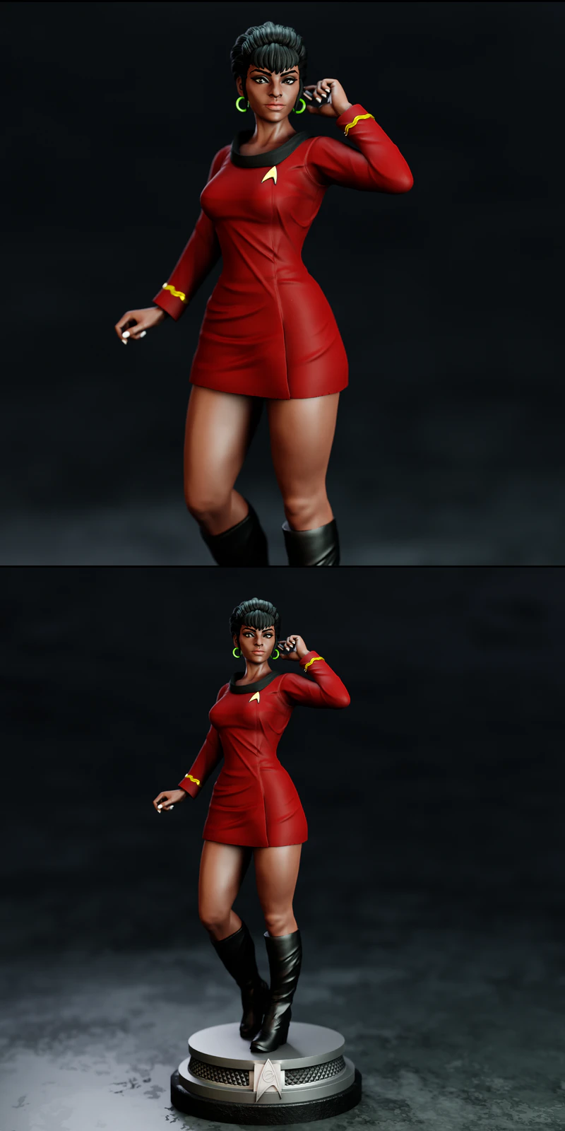 Lieutenant Uhura 3D Printable Figure STL File STL model for 3D printing