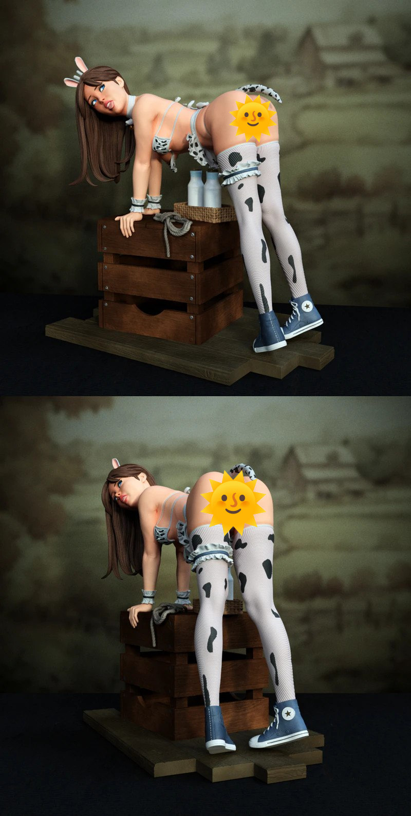 Cowgirl Western Style 3D Printable Miniature STL File STL model for 3D printing