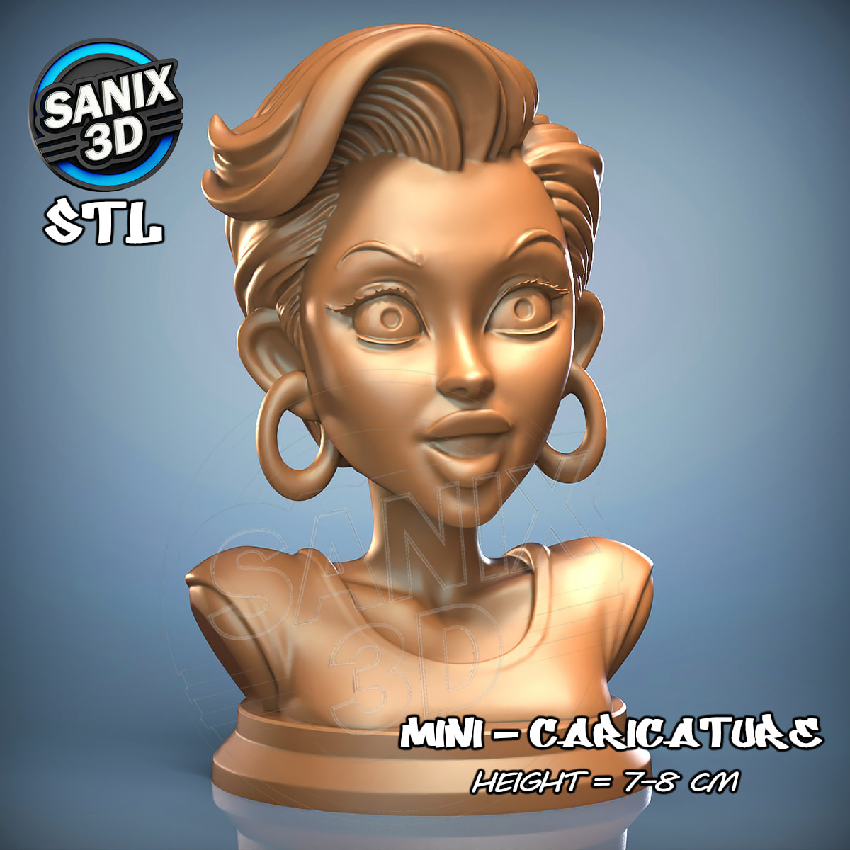 Miley Cyrus Inspired Bust STL File for 3D Printing STL model for 3D printing