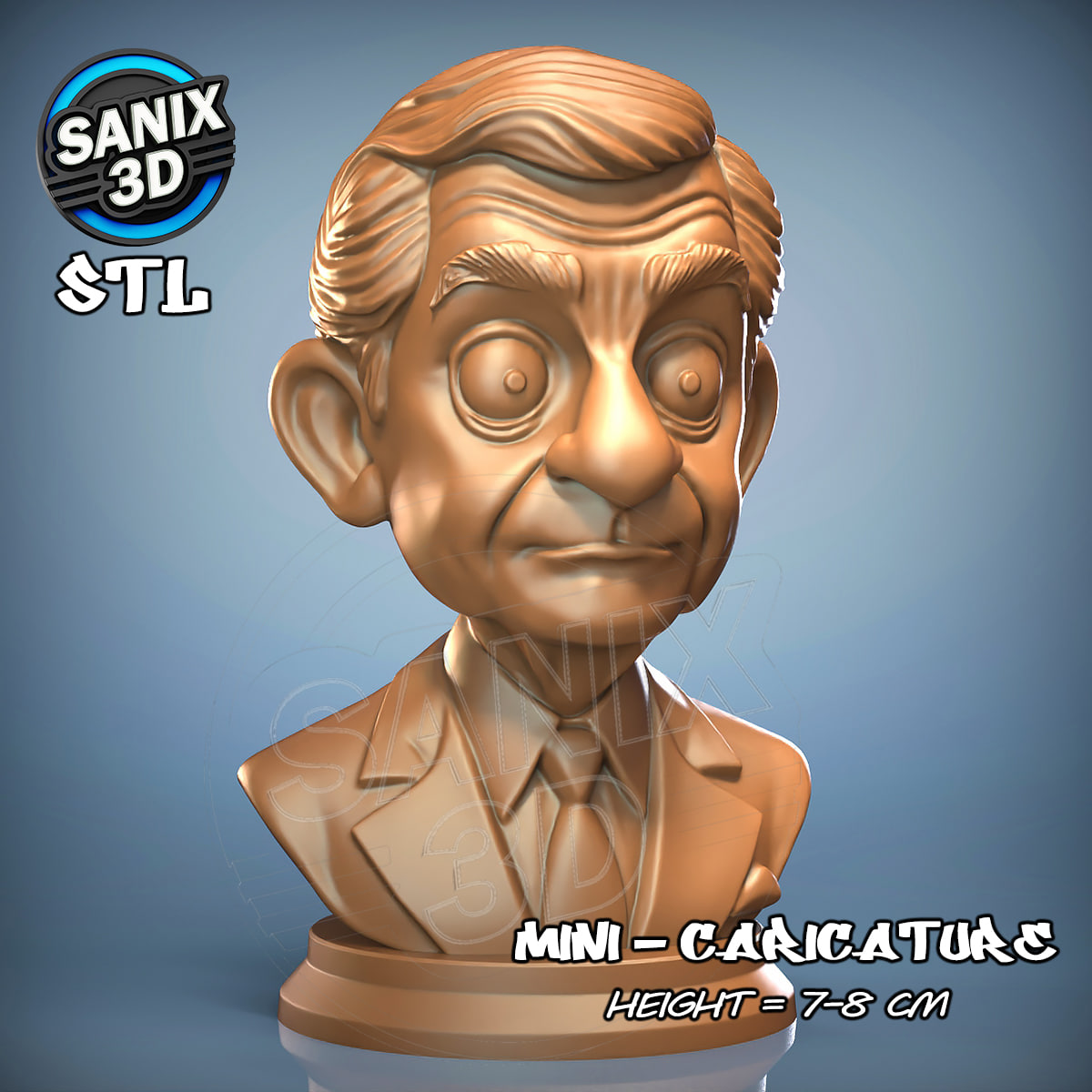 Mr. Bean 3D Printable Bust STL File STL model for 3D printing