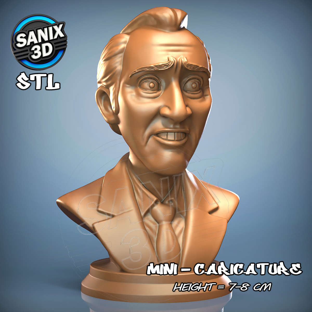 Nicolas Cage 3D Printable Bust STL Model STL model for 3D printing