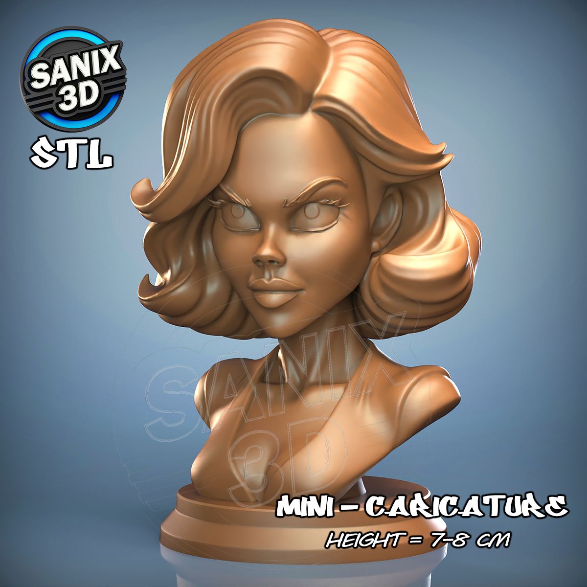 Nicole Kidman Portrait Bust STL File for 3D Printing STL model for 3D printing