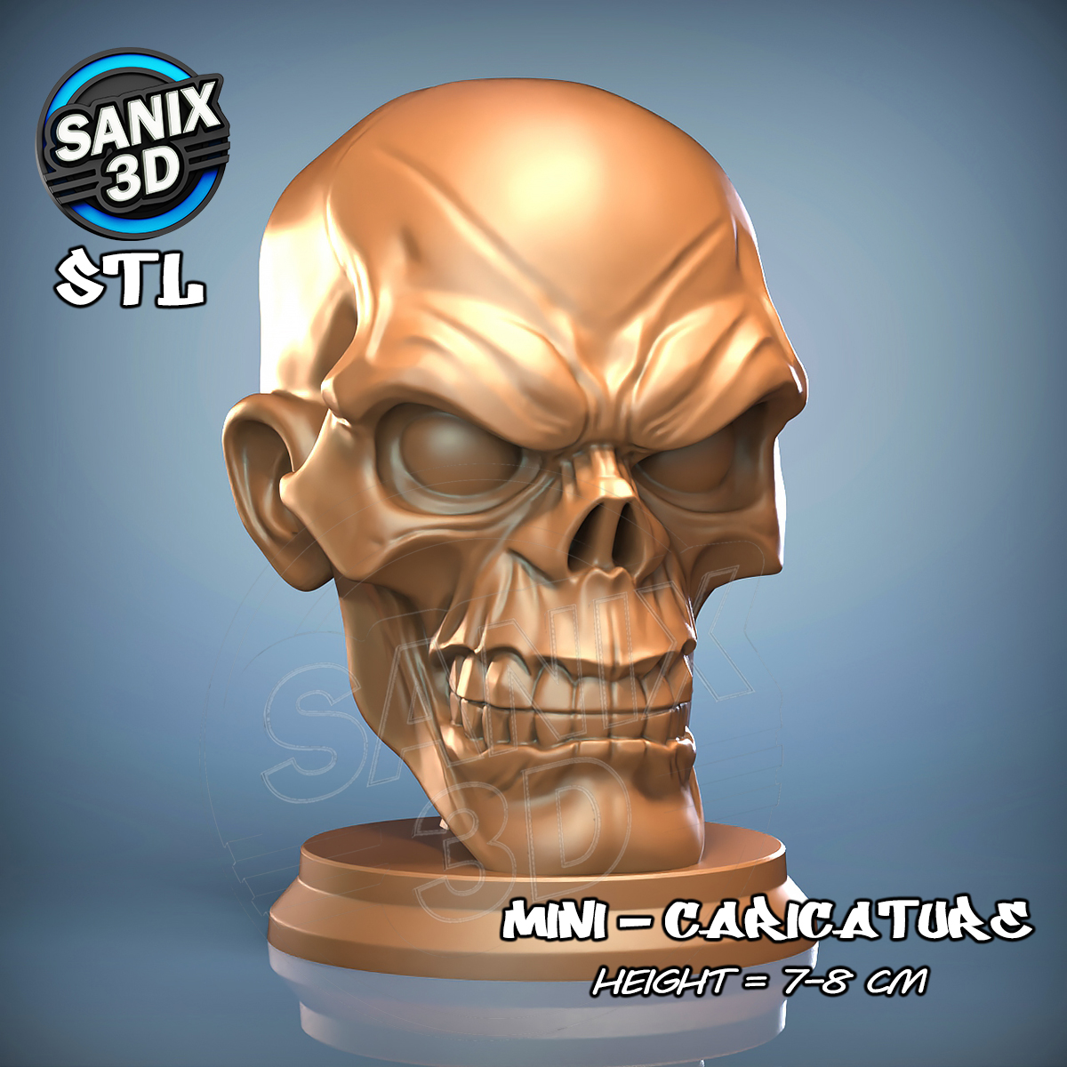 Red Skull 3D Printable STL Bust Model STL model for 3D printing