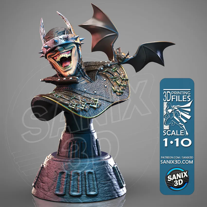 Laughing Bat Bust 3D Printable STL Model STL model for 3D printing