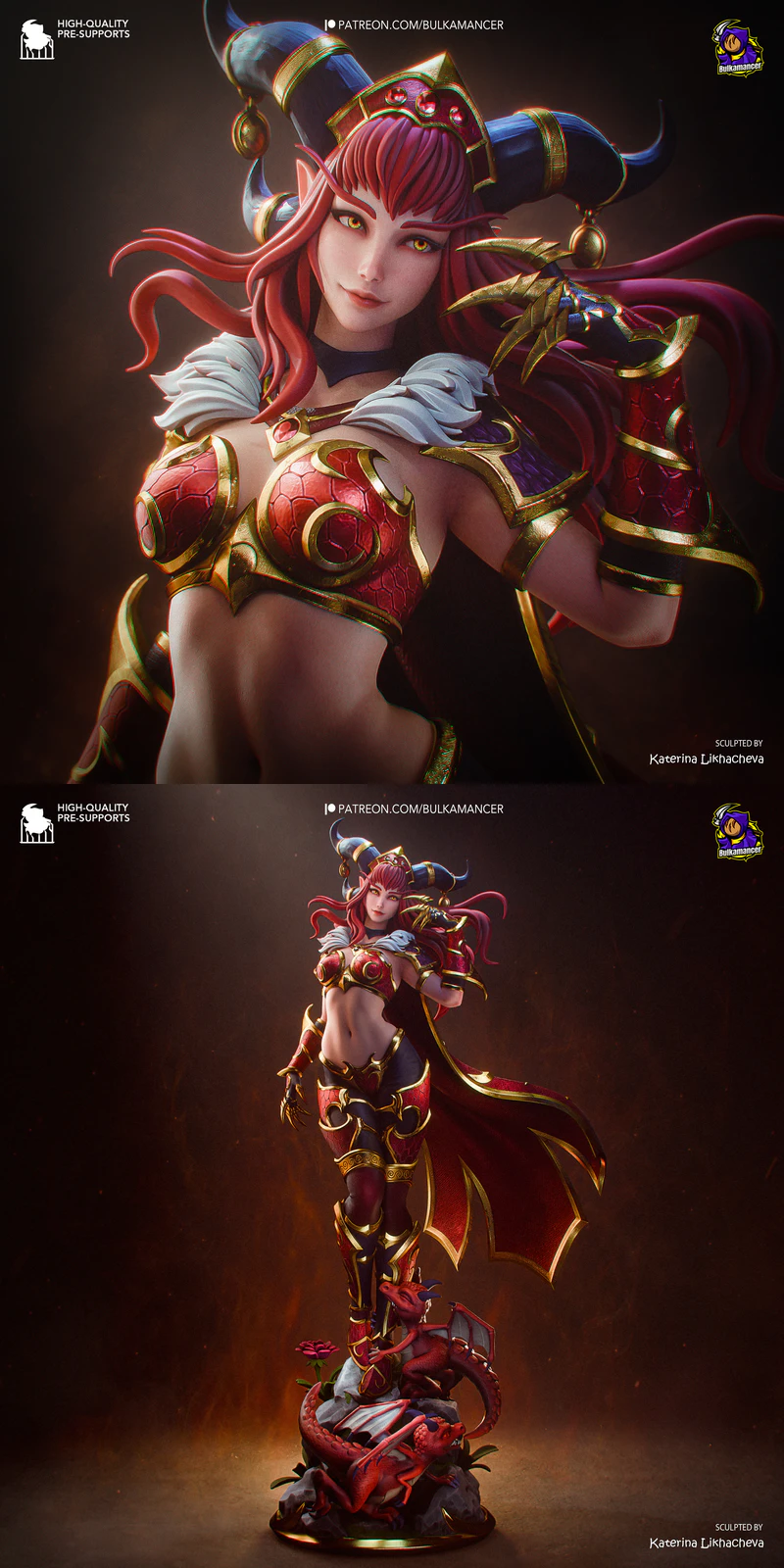 Alexstrasza World of Warcraft STL model for 3D printing