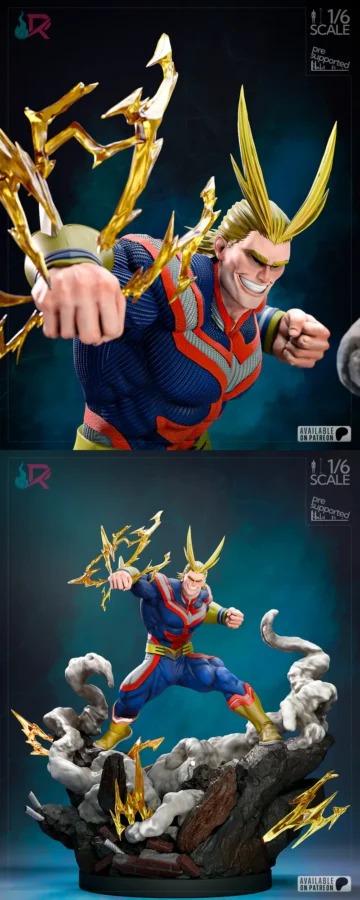 All Might STL model for 3D printing