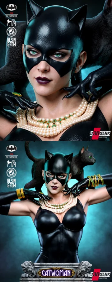Catwoman Bust STL model for 3D printing