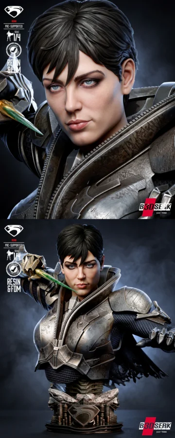 Faora-Ul Bust STL model for 3D printing