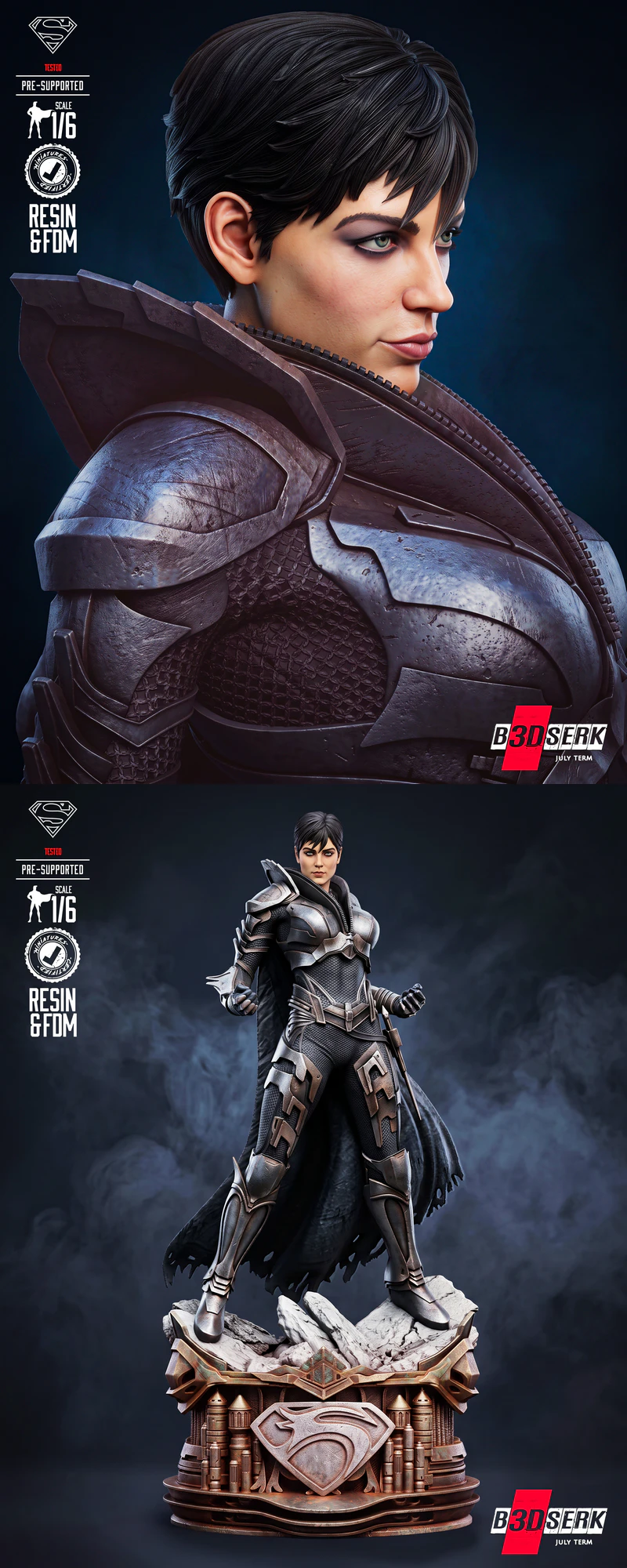 Faora-Ul Sculpture STL model for 3D printing