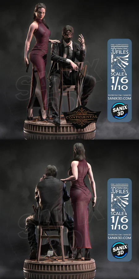 Ballerina Assassin – John Wick Universe Inspired STL Figure STL model for 3D printing