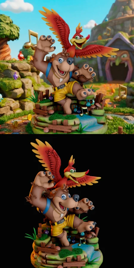 Banjo Kazooie STL model for 3D printing