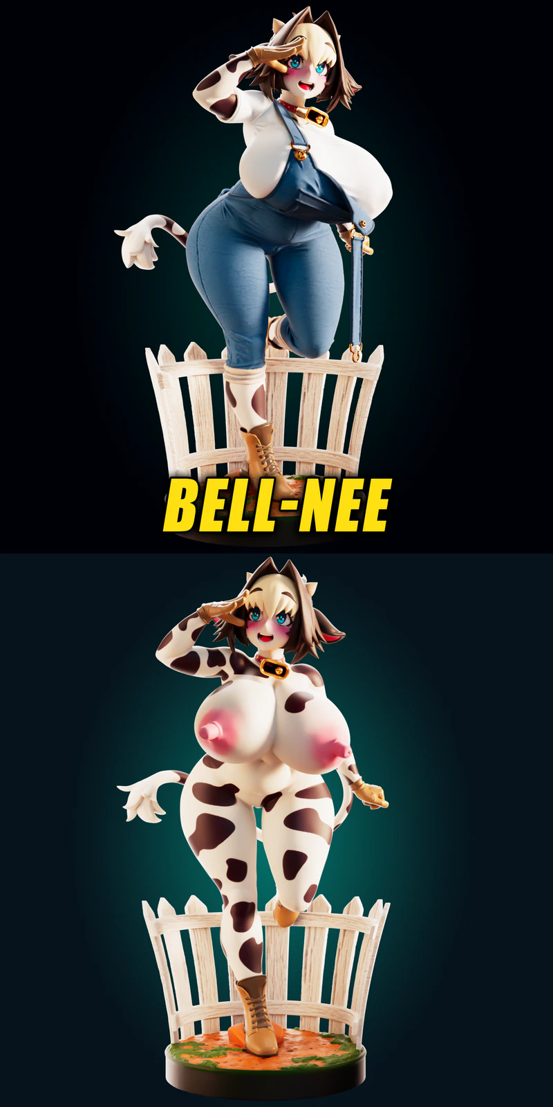 Bell Nee Cow Girl STL model for 3D printing
